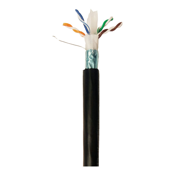 Altex Preferred MFG Altex Preferred MFG CAT6 23AWG 4-Conductor 550MHz Direct Burial Shielded Waterblock Cable - Black - 1,000ft Default Title
