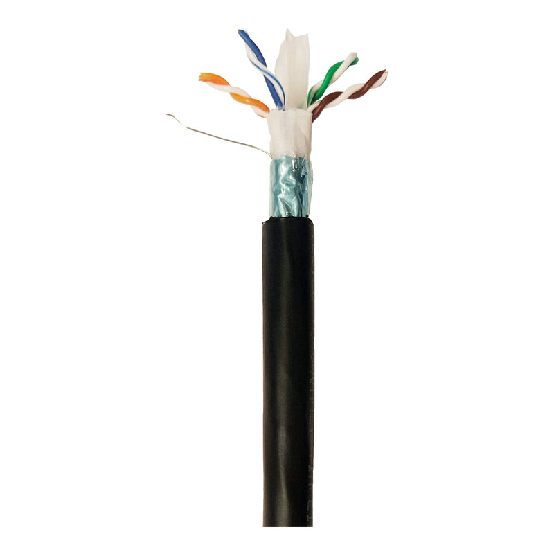 Altex Preferred MFG CAT6 23AWG 4-Conductor 550MHz Direct Burial Shielded Waterblock Cable - Black - 1,000ft