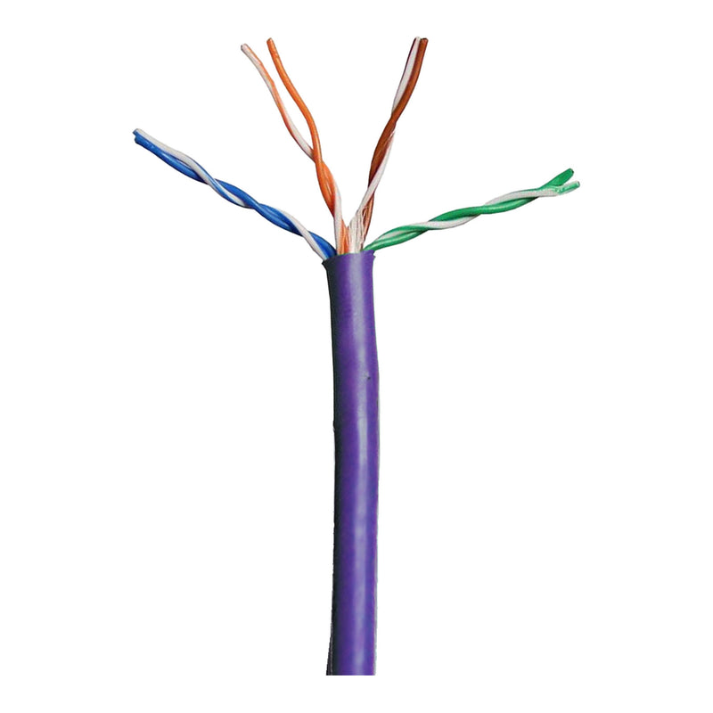 Altex Preferred MFG CAT6 23AWG 4-Conductor Solid Copper Plenum Jacket Cable - Purple - 1,000ft