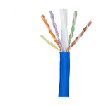 CAT6a 23AWG 4-Conductor Solid Copper Plenum Jacket 10G F/UTP Cable | Blue | Per Foot | VDC6A-4P