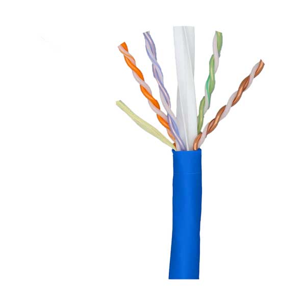 CAT6a 23AWG 4-Conductor Solid Copper Plenum Jacket 10G F/UTP Cable | Blue | Per Foot | VDC6A-4P