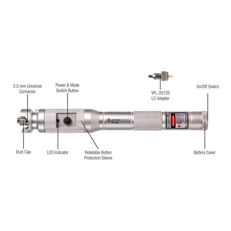 Jonard Tools VFL-300 Rugged Visual Fault Locator Kit