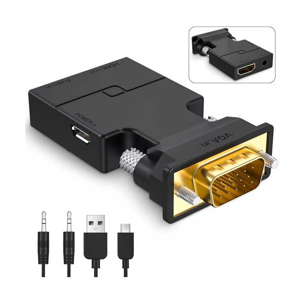 Full HD 1080p Active VGA to HDMI Adapter with Audio | VH-UA02
