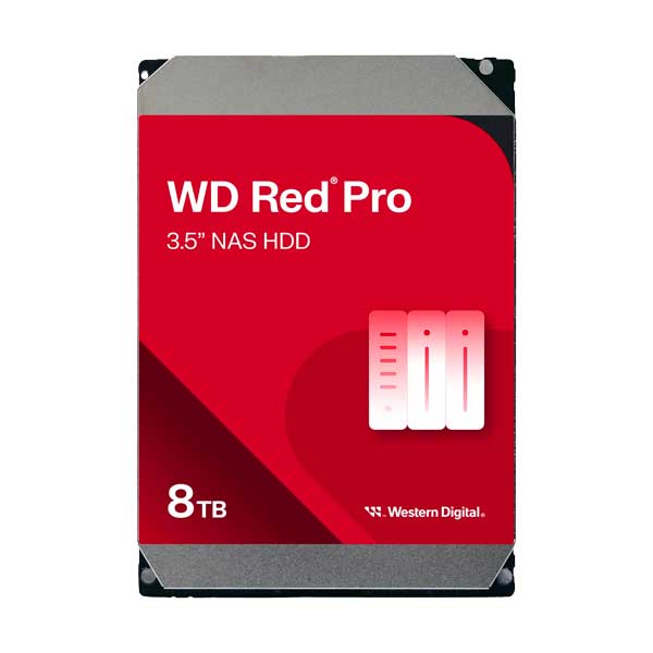 Western Digital WD Red Pro 8TB NAS Hard Drive | 3.5" Internal | SATA 6Gb/s | 7200 RPM | WD8005FFBX