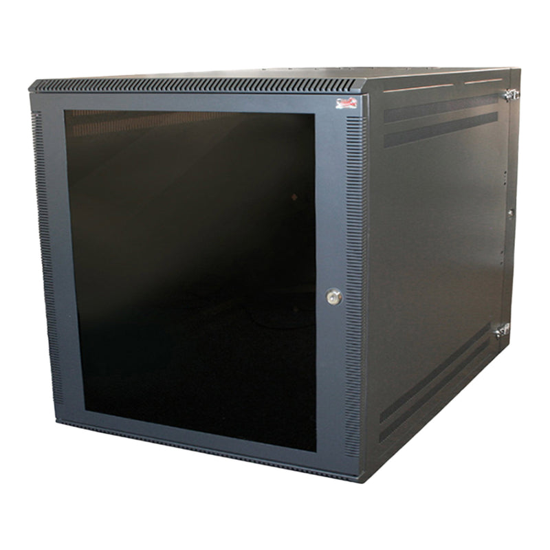 Quest Manufacturing WM3019-07-02 7U Wall Mount Enclosure with Rear Swing-Out - Black