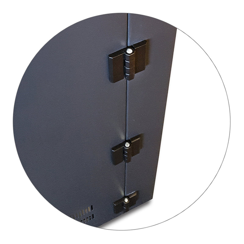 Quest Manufacturing WM3019-07-02 7U Wall Mount Enclosure with Rear Swing-Out - Black