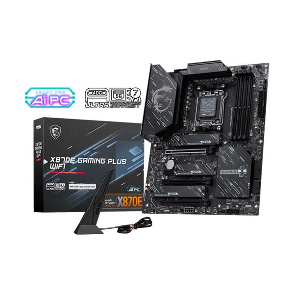 MSI X870E GAMING PLUS WIFI | AMD AM5 ATX Motherboard | PCIe 5.0 | DDR5 | Wi-Fi 7
