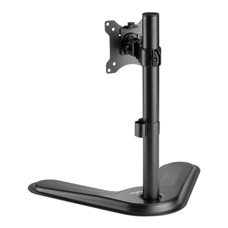 Rocstor Y10N002-B1 ErgoReach EP1 Pole Mount Single Monitor Stand - Up to 34″ – Black