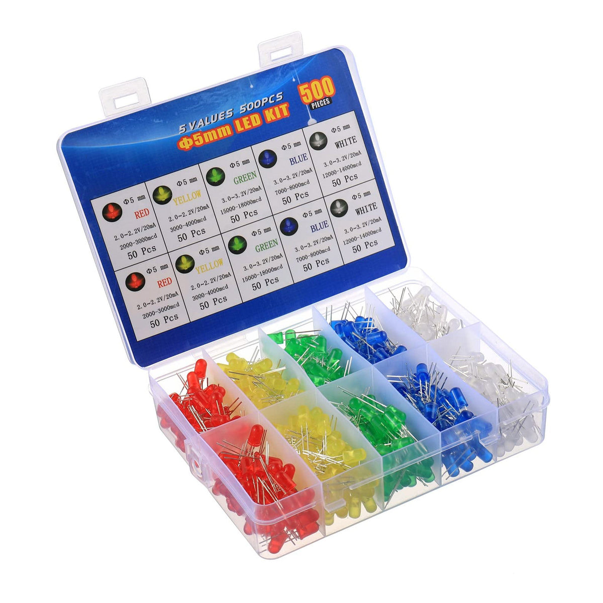 5 Diode Led Module Altex Preferred MFG 500-Piece 5-Color 5mm LED Diode Lights Kit - Red