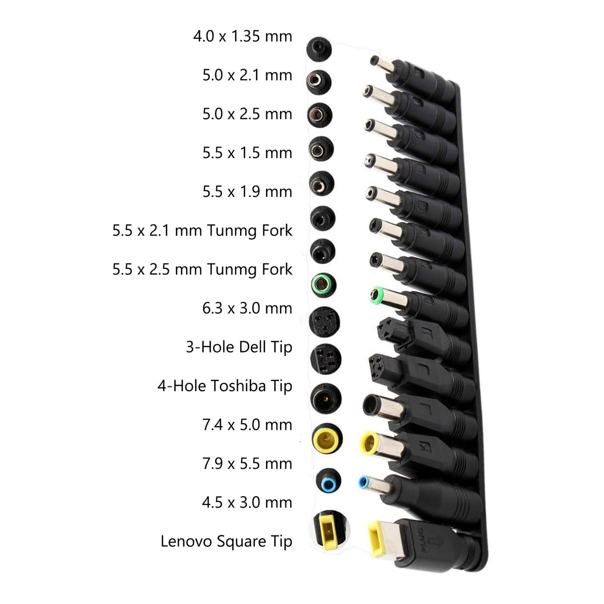 Dc Plug Types Large Altex Preferred MFG DCPLUGKIT-34 34-Piece Universal DC Connectors Plug