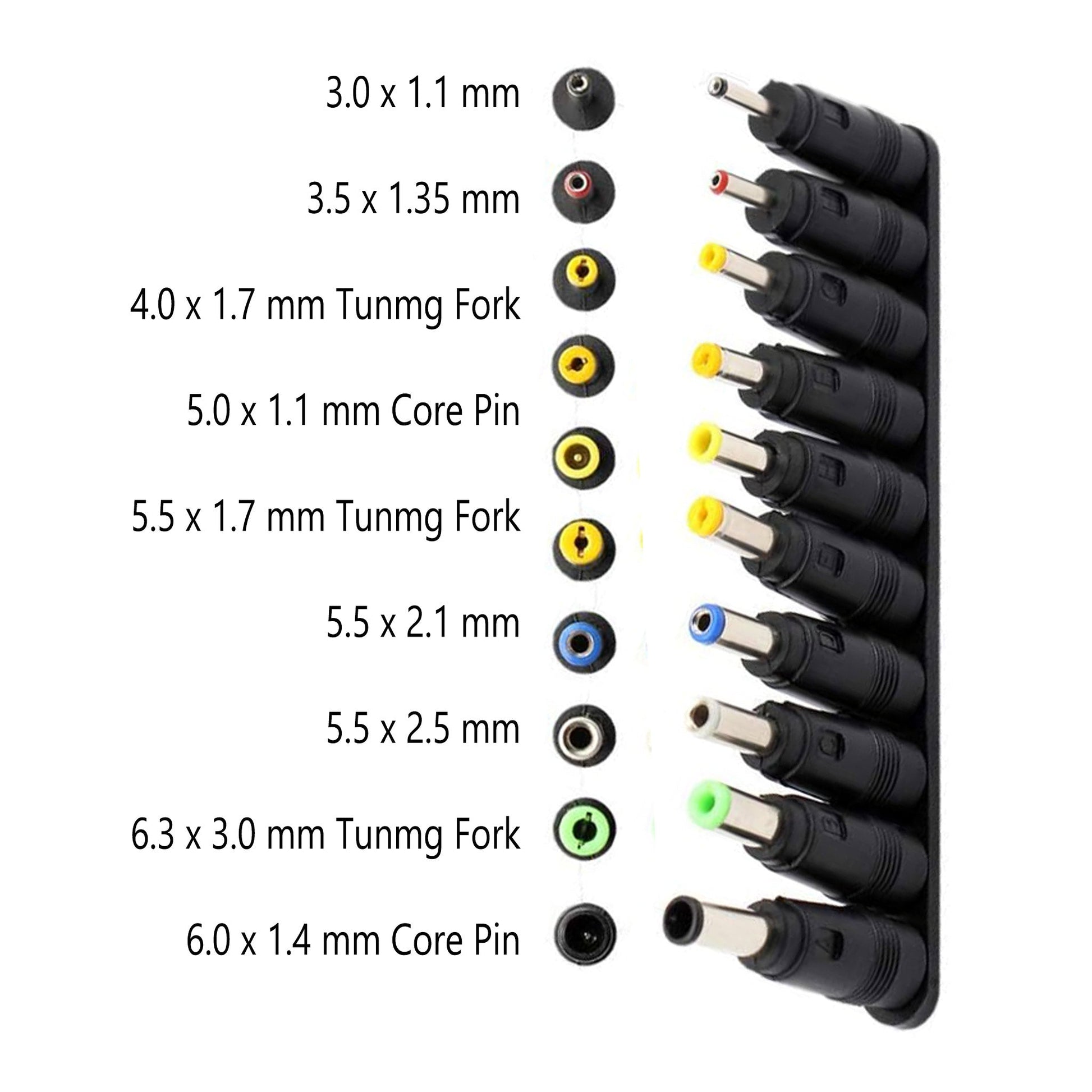 Dc Plug Types Large Altex Preferred MFG DCPLUGKIT-34 34-Piece Universal DC Connectors Plug