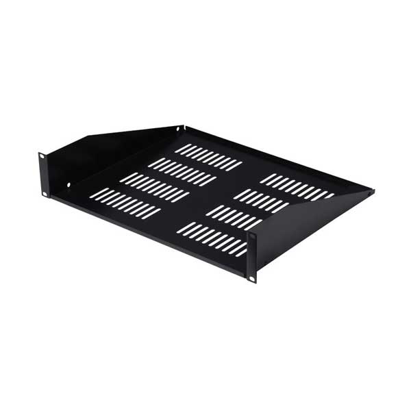 Relay Storage Shelf Bright Metal Solutions RRS1910SP 2U Black Single Sided Perforated Rela