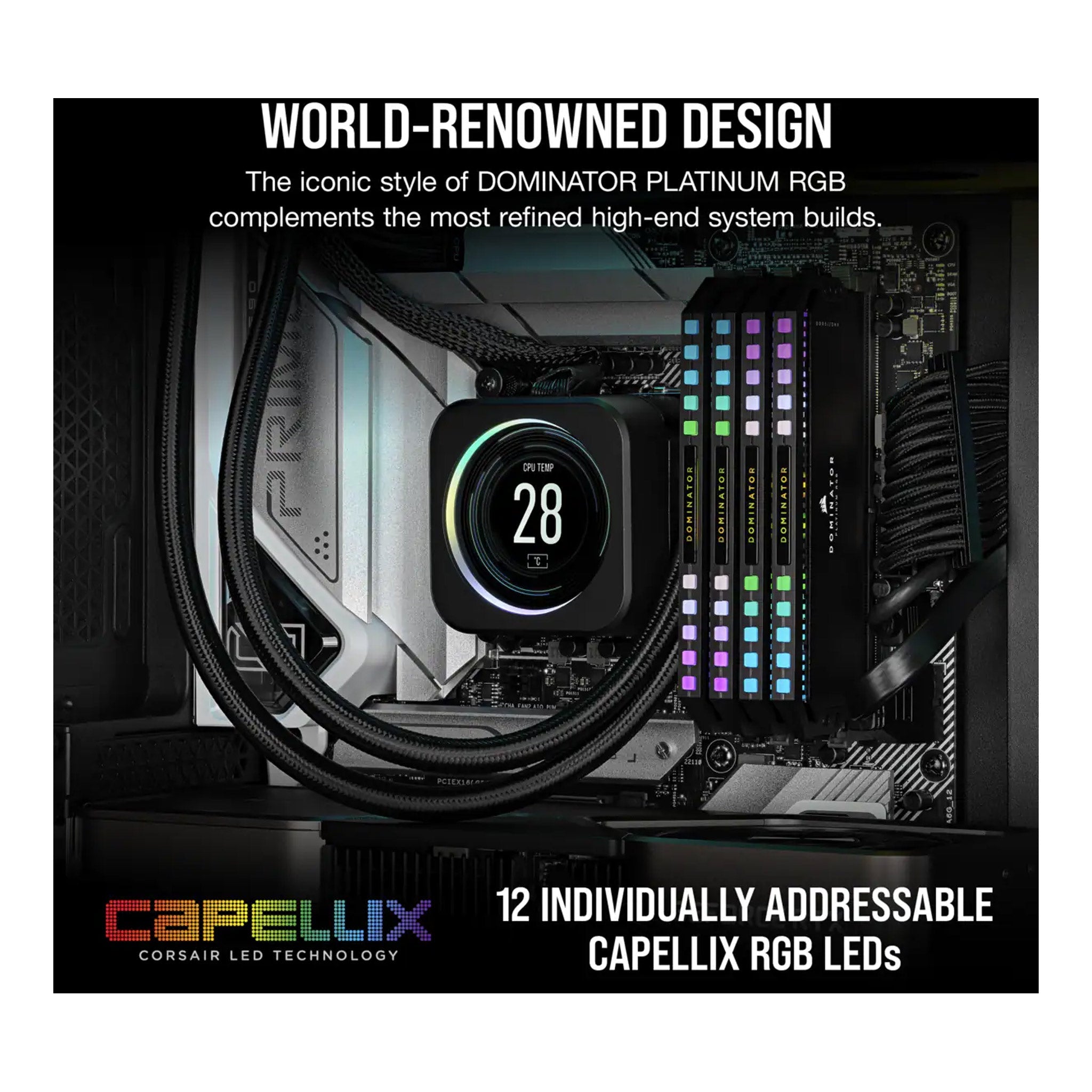 CORSAIR CMT64GX5M2B5600C40 Dominator Platinum RGB 64GB (2x32GB) DDR5