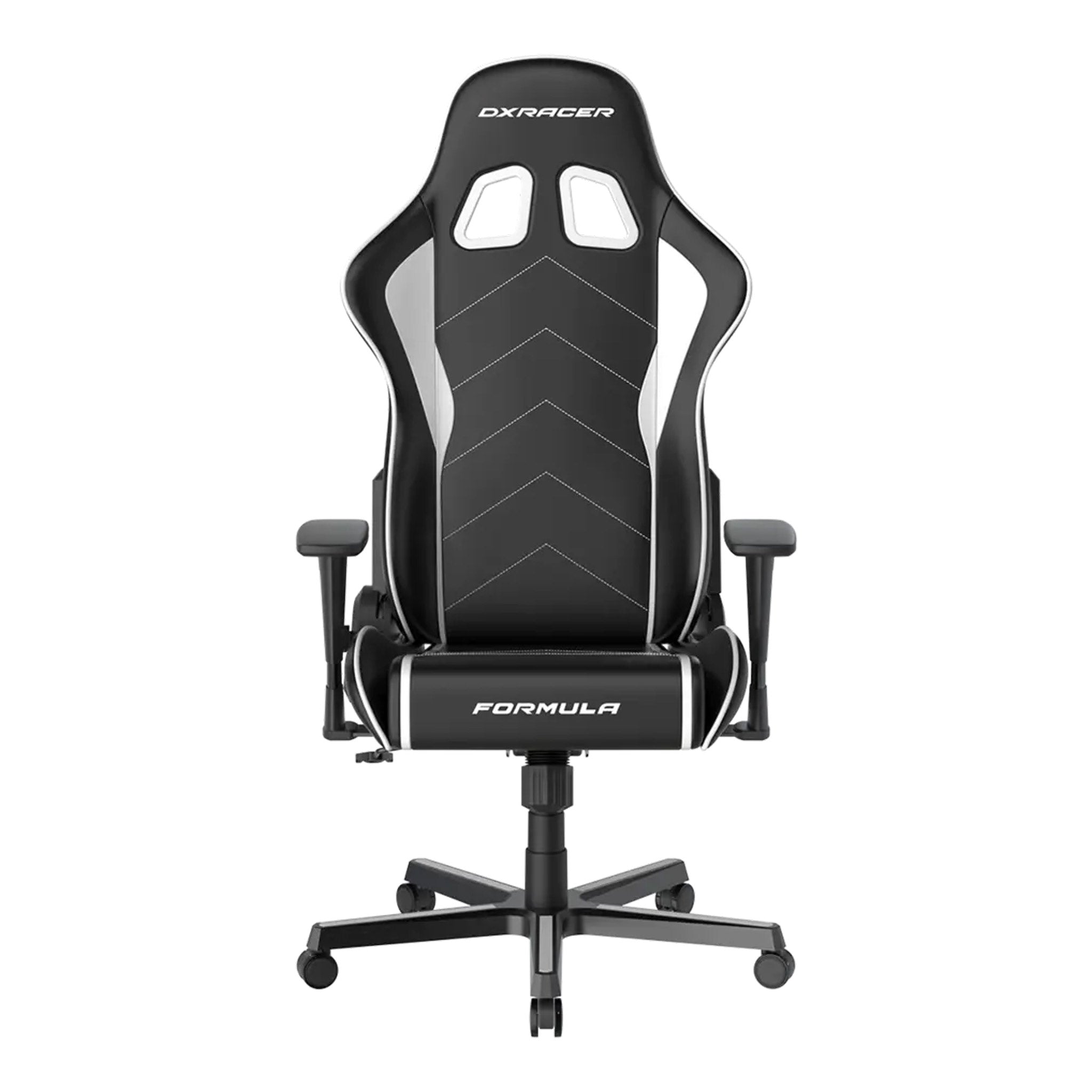 DXRacer Formula Series Black & White Leatherette Ergonomic XL Gaming C