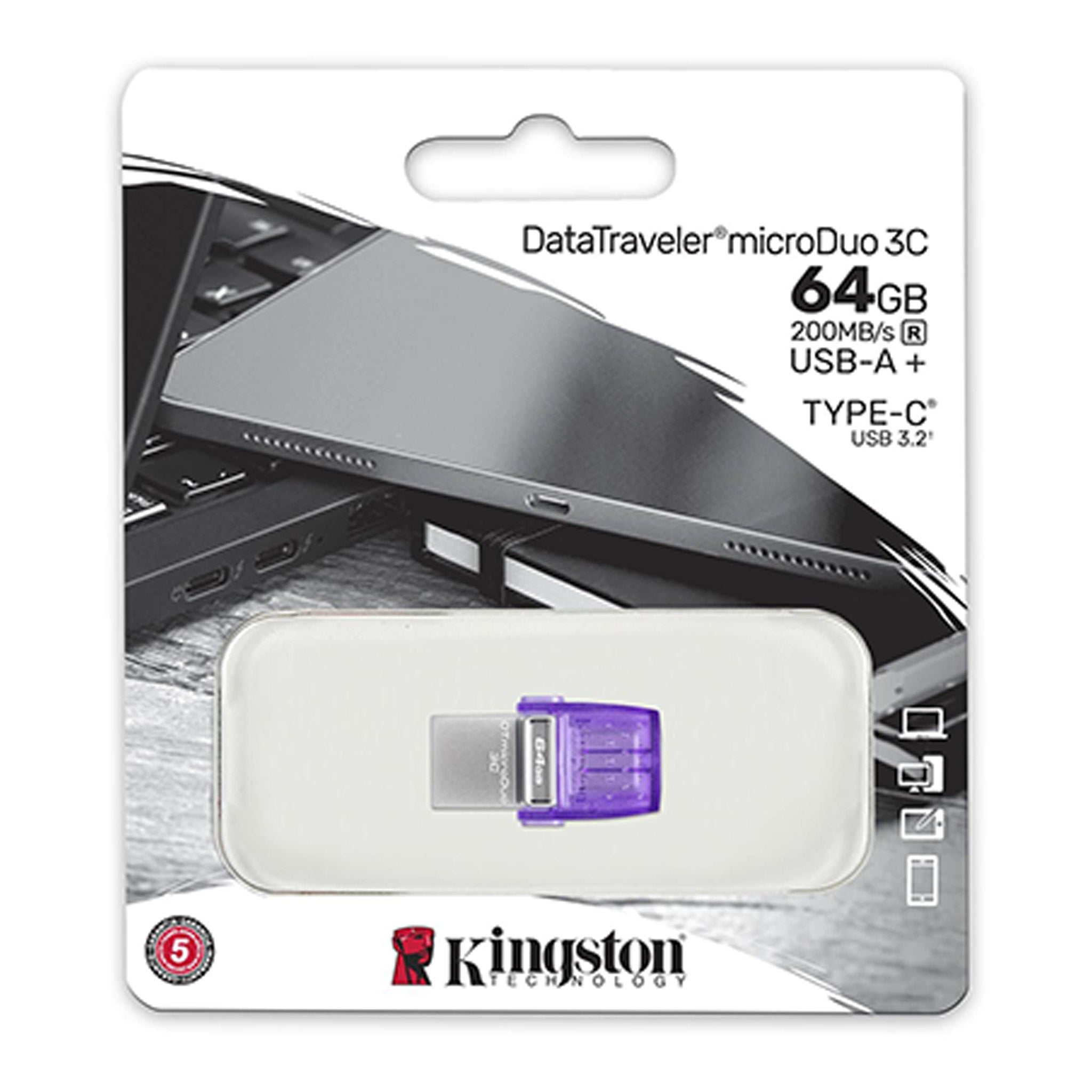 Kingston DTDUO3CG3 64GB 64GB USB Type C Type A DataTraveler microDuo