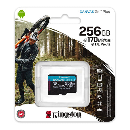 Kingston SDCG3/256GB 256GB Class 10/UHS-I (U3) Canvas Go Plus microSDX