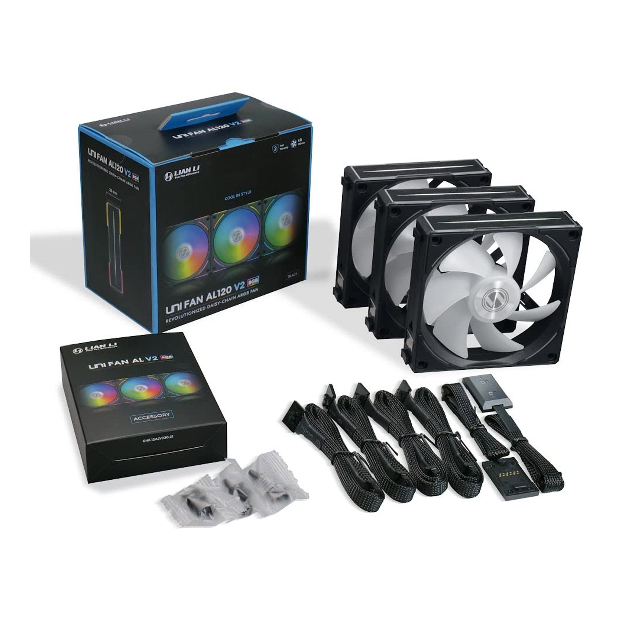 LIAN LI 3-Pack 120mm UNI FAN AL V2 Case Fan