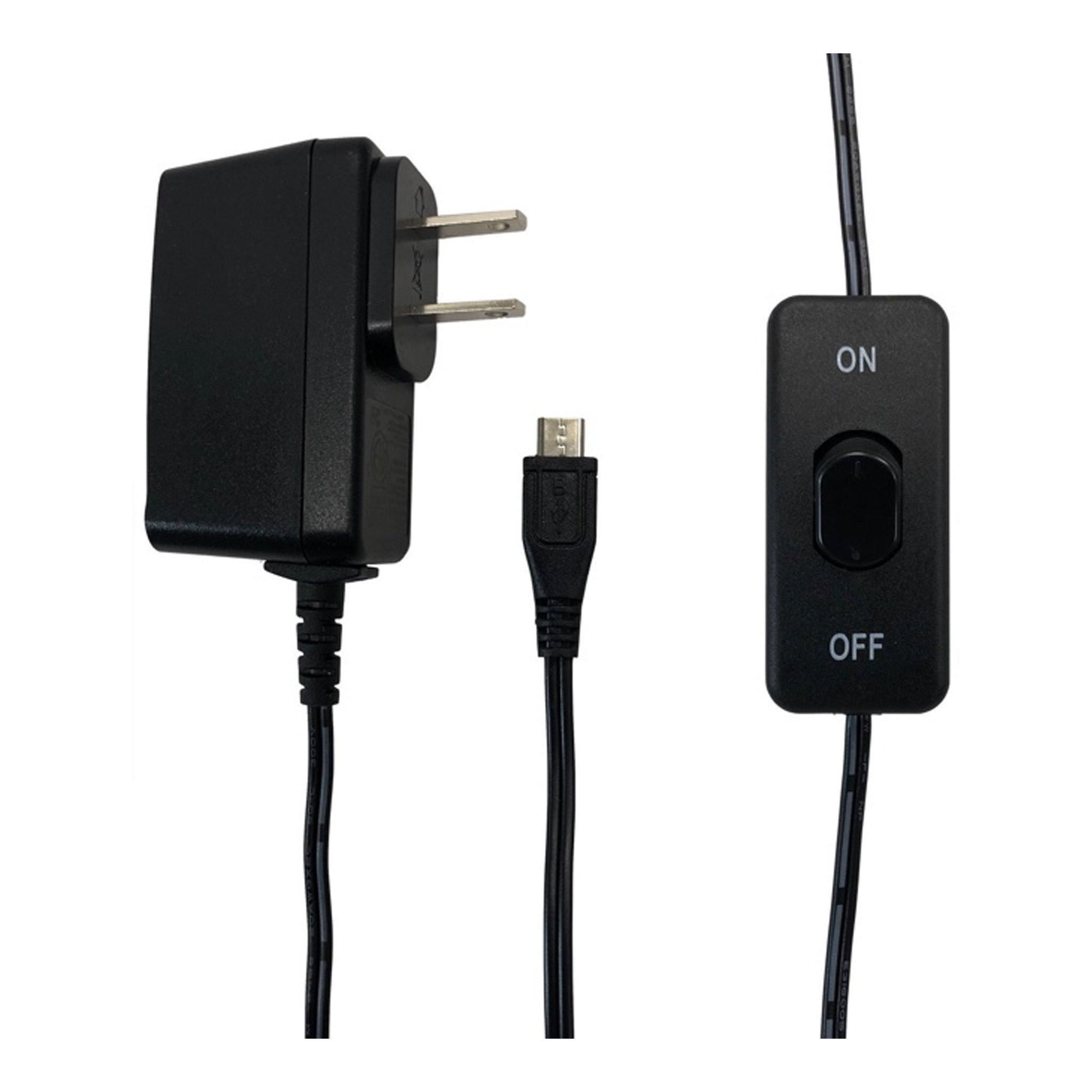 Micro USB 5V/2.5A Power Adapter with On/Off Switch
