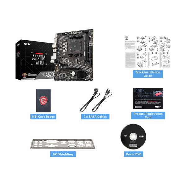 MSI A520M-A PRO CPUソケット Socket AM4 【公式通販】