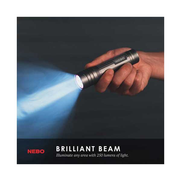 NEBO 6873 CSI Magnetic LED Flashlight with Red Laser