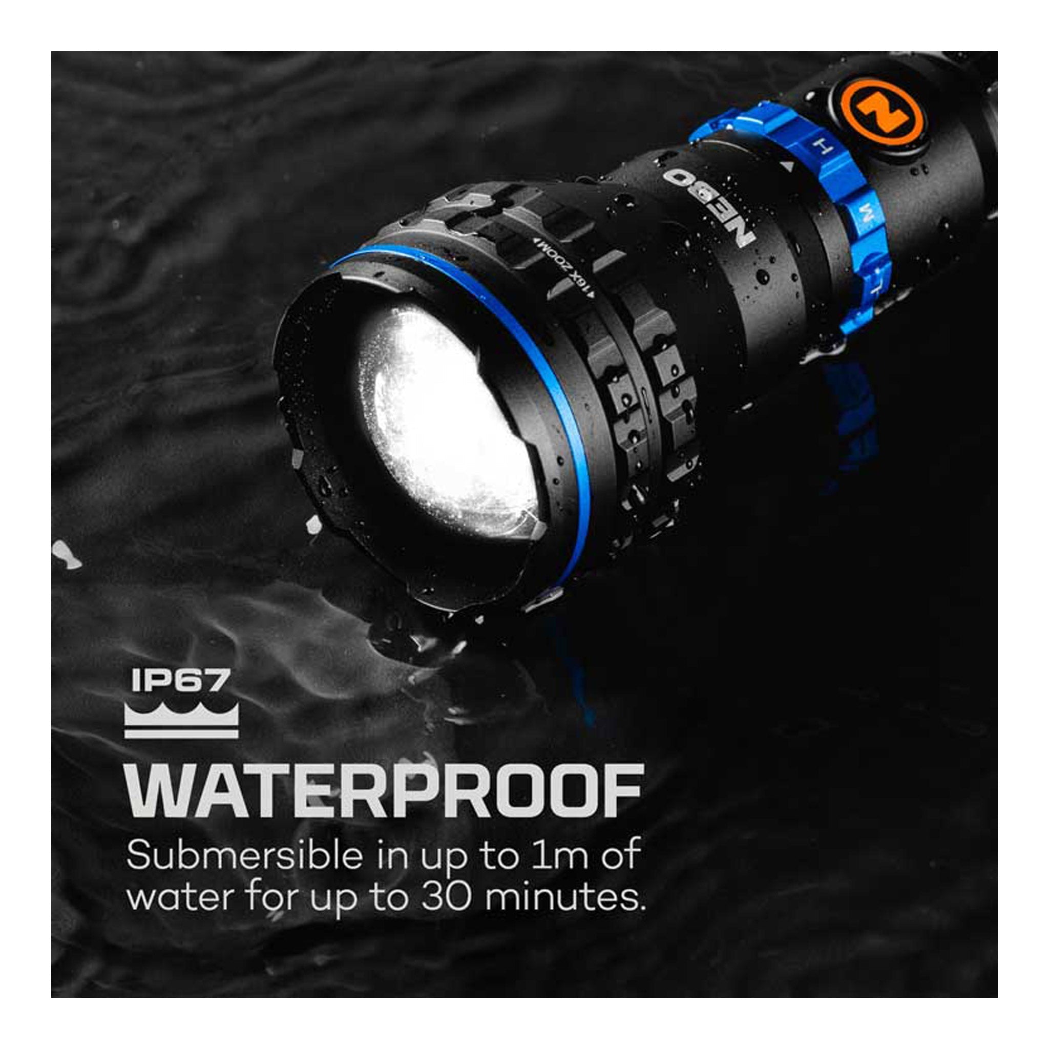 NEBO NEB-FLT-0026 Luxtreme MZ60 Blueline USB-C Rechargeable Flashlight NEBO NEB-FLT-0026 Luxtreme MZ60 Blueline USB-C Rechargeable Flashlight