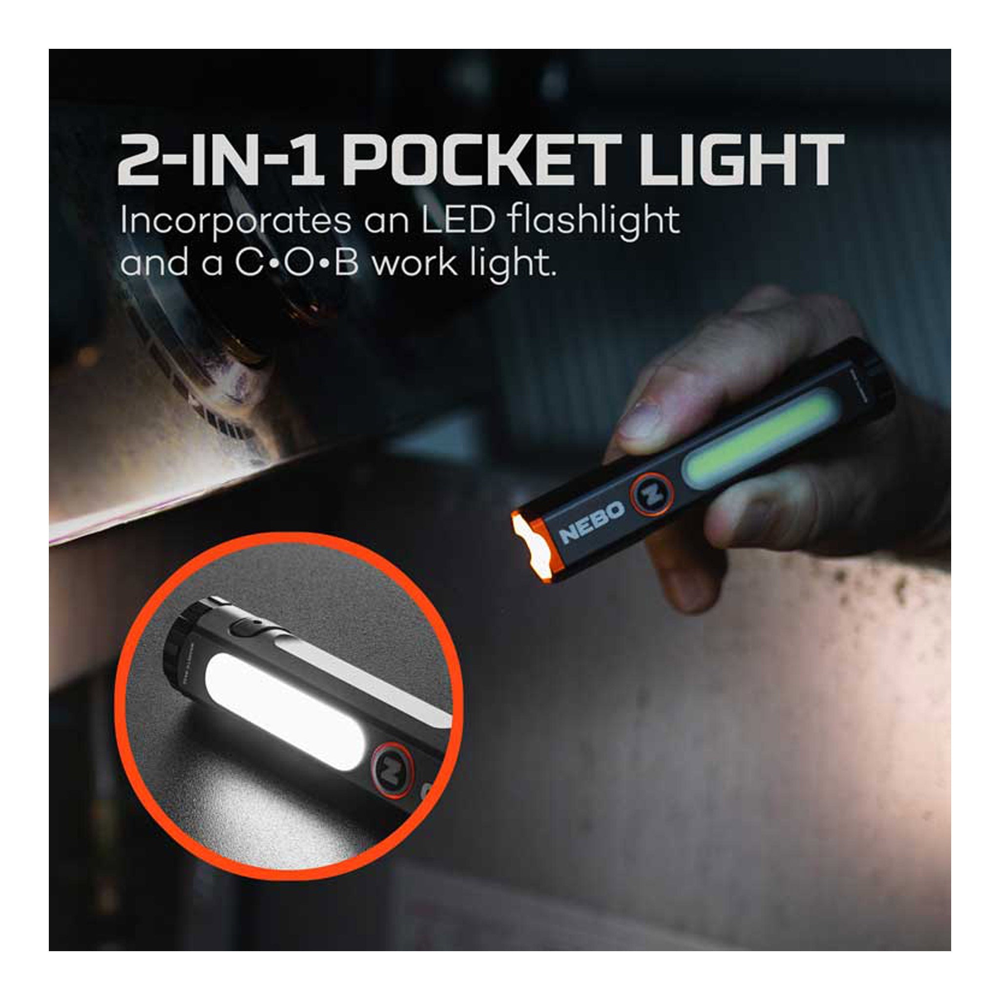 nebo cob led flashlight NEBO Mini Larry 500 Flashlight