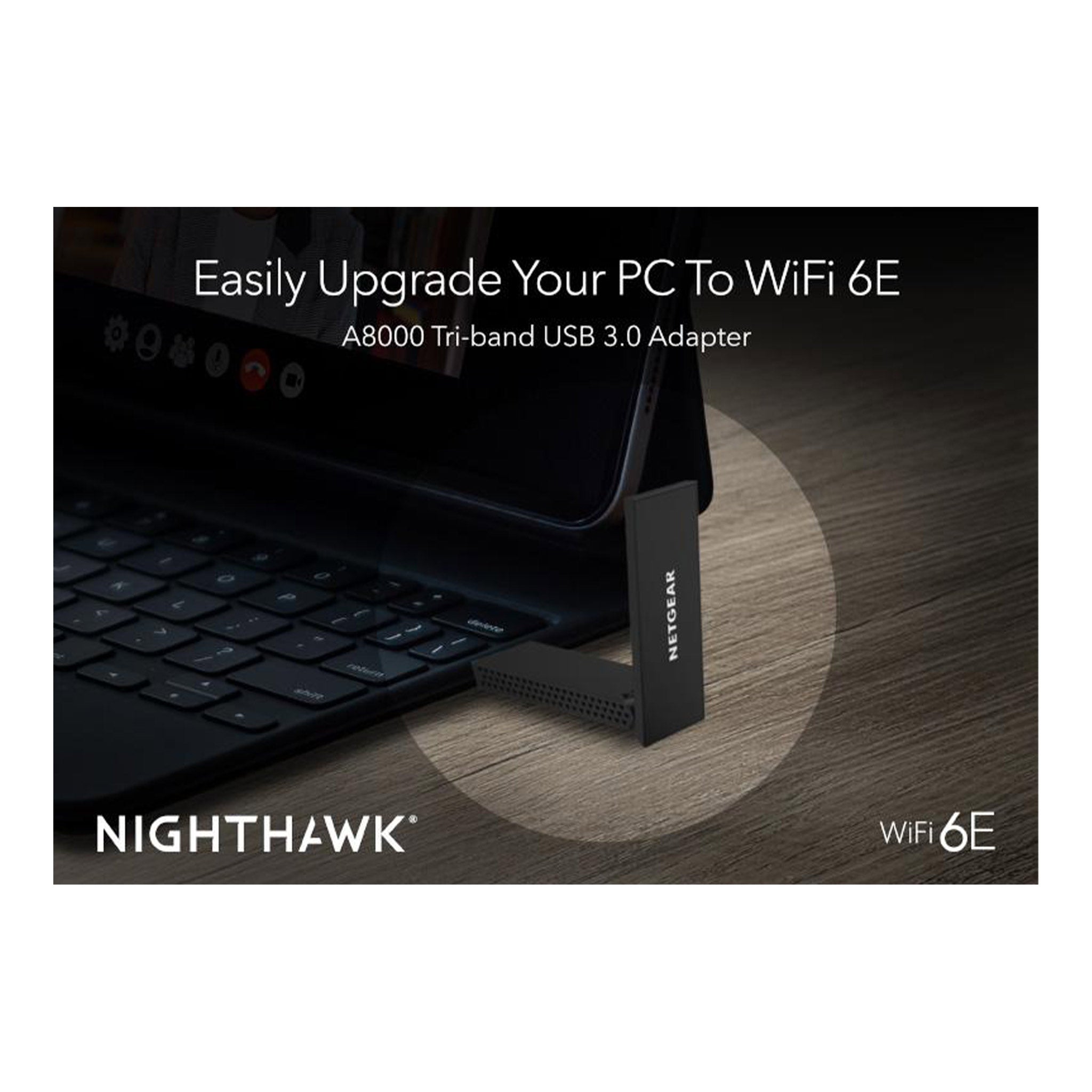NETGEAR A8000-100PAS Nighthawk AXE3000 WiFi 6E USB 3.0 Adapter
