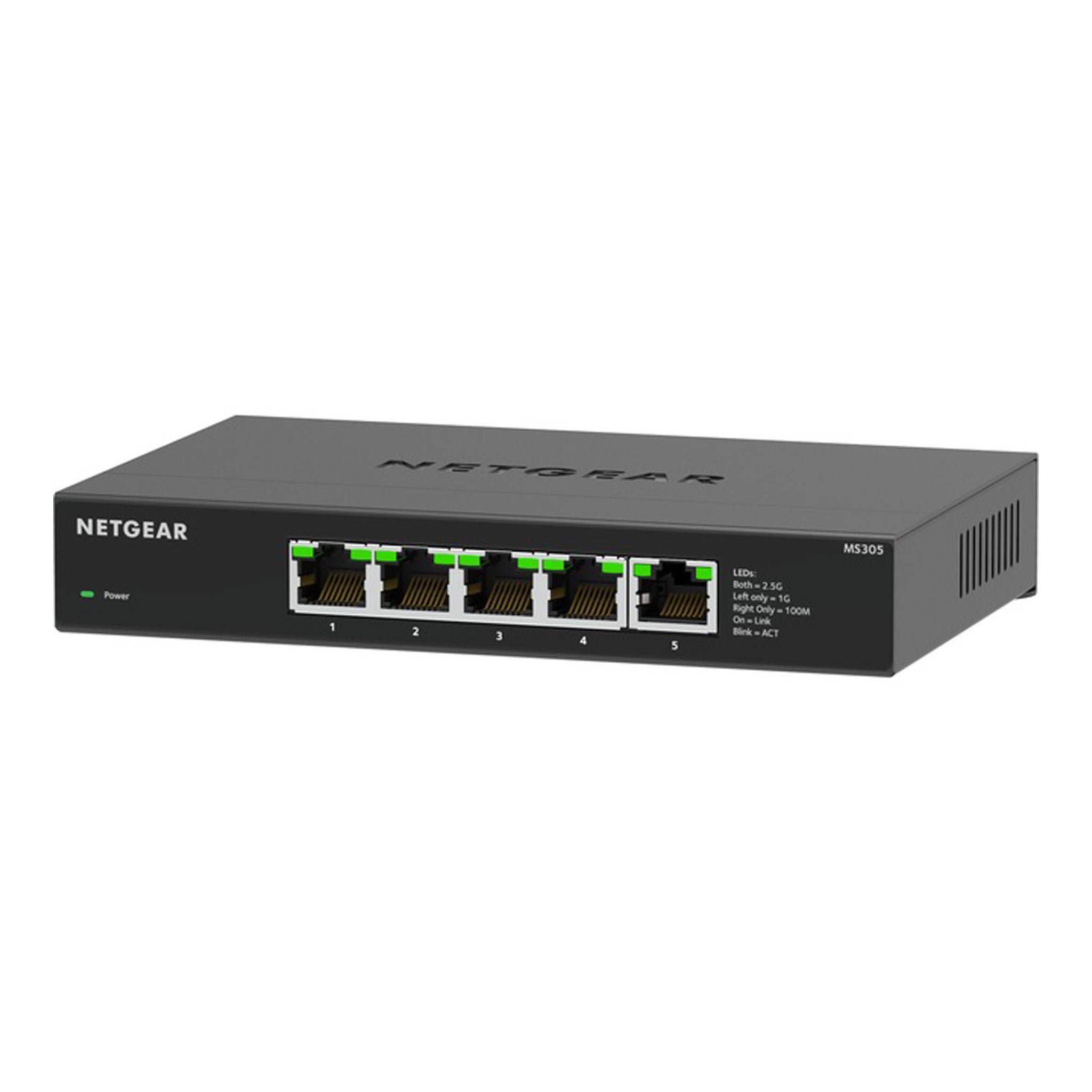 NETGEAR MS305-100NAS 5-Port Multi-Gigabit (2.5G) Ethernet Unmanaged Sw