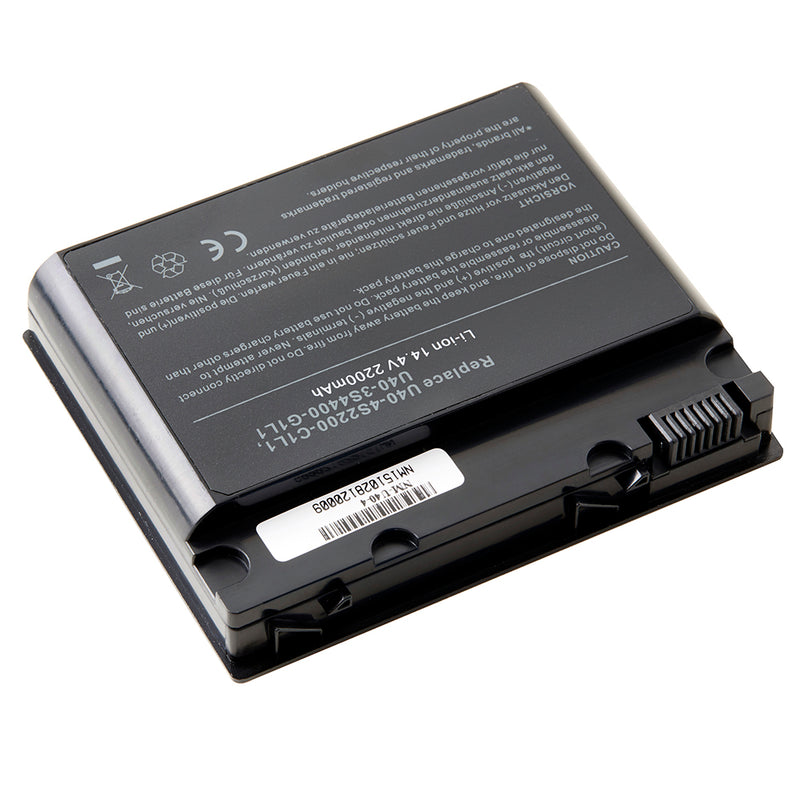 DENAQ NM-U40-4 14.4 volt 2200 mAh Lithium Ion battery fits the Uniwill U51LI1 Laptop