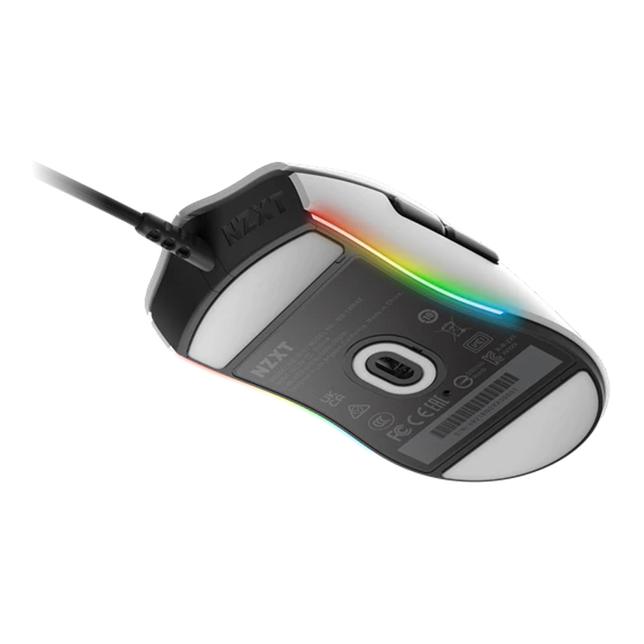 NZXT Lift White RGB Lightweight Ambidextrous Mouse