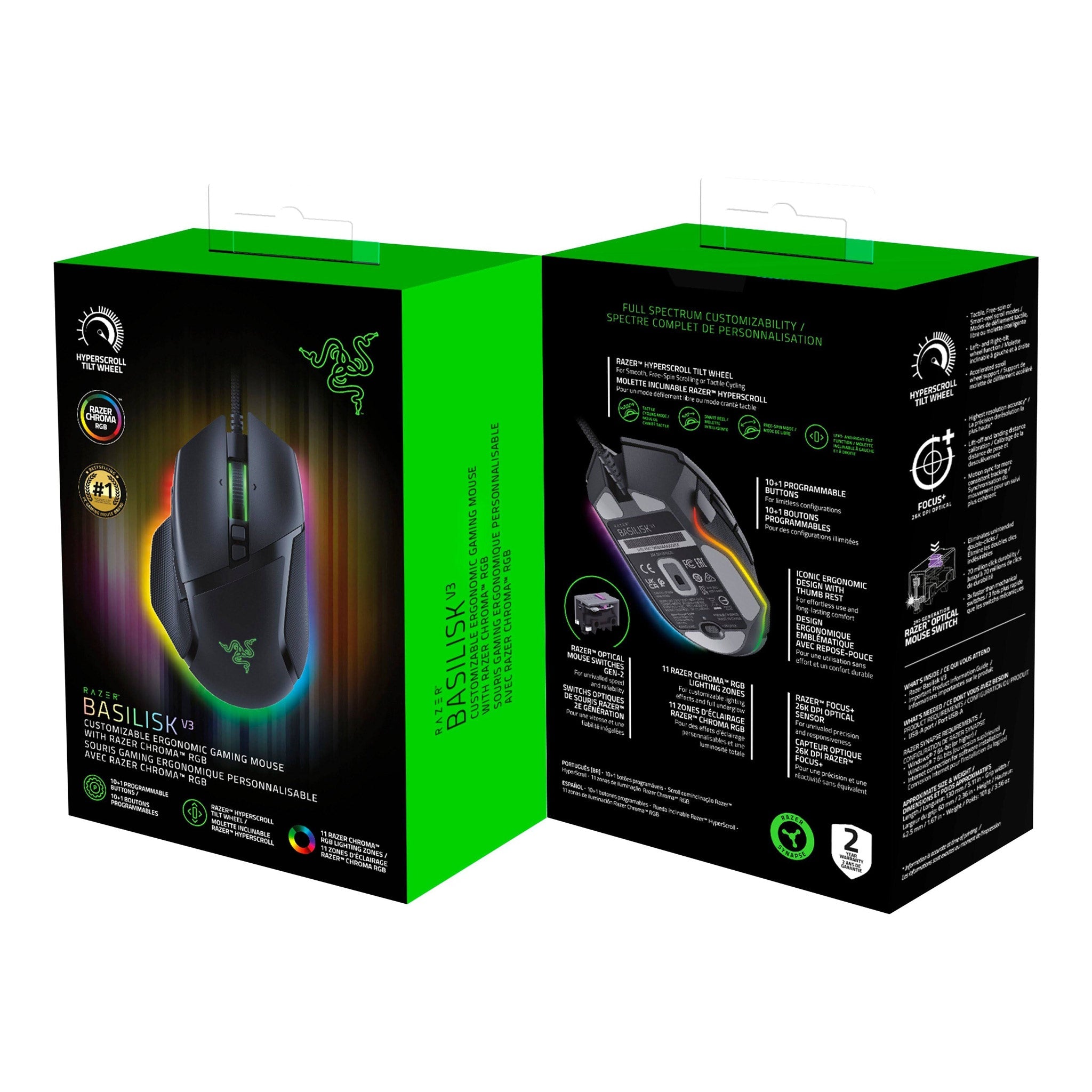 Razer Basilisk V3 Customizable Wired Gaming Mouse