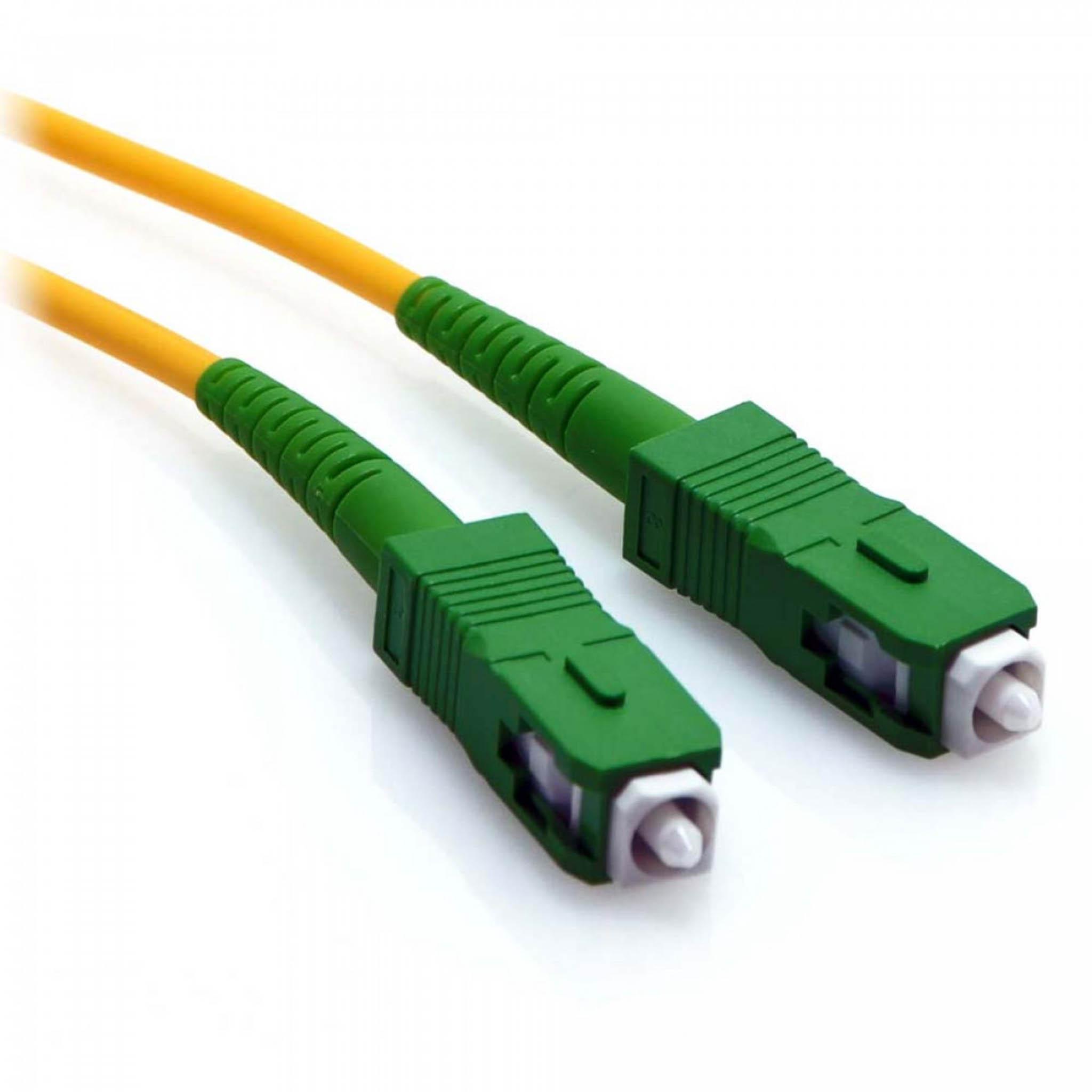 SC to SC APC 5M, Single Mode Fiber Optic Patch Cable, Simplex, OS2, PV