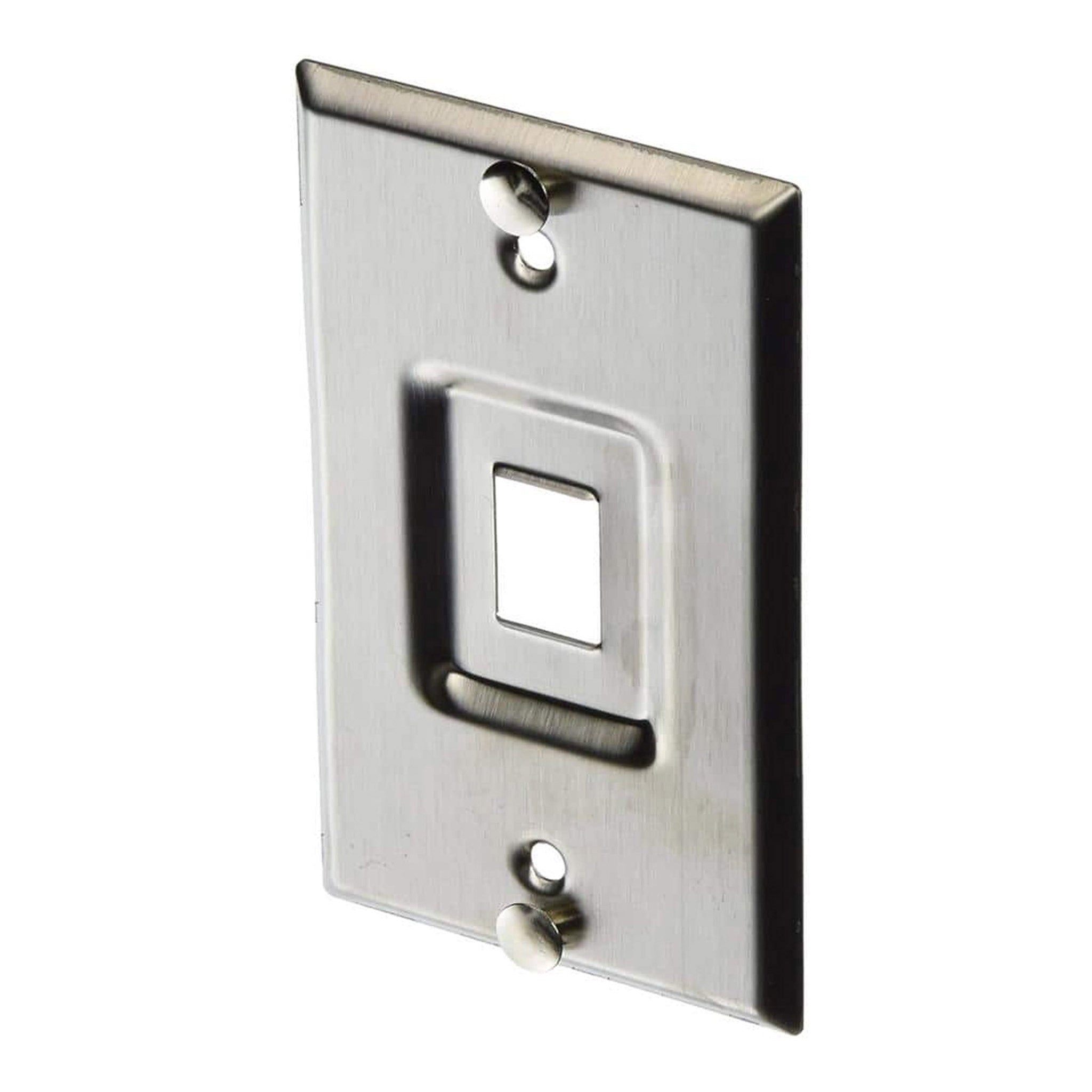 CommScope 1-Port Stainless Steel Wall Plate - Single Gang Cover (Part #760072074)
