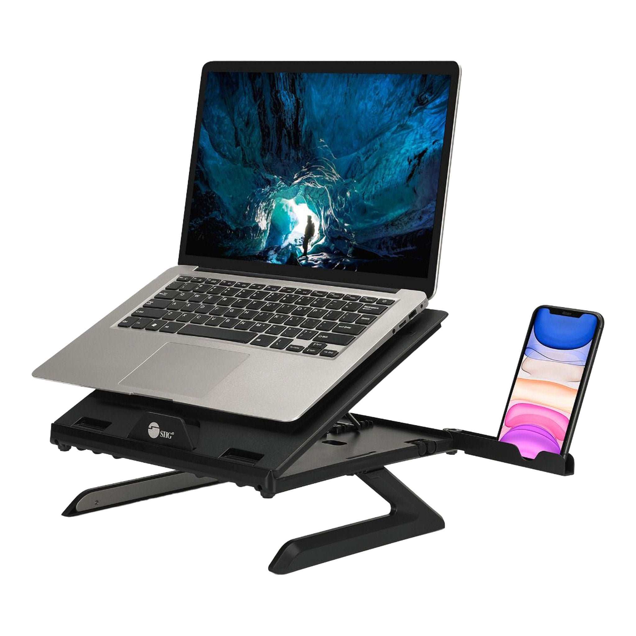 SIIG CE-MT3911-S1 Adjustable Foldable Riser Stand Holder for up to 17