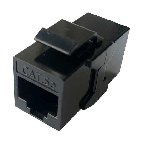 Cat5 Inline Module SR Components C5EICKBK Unshielded Cat5 In-Line Coupler Keystone Insert