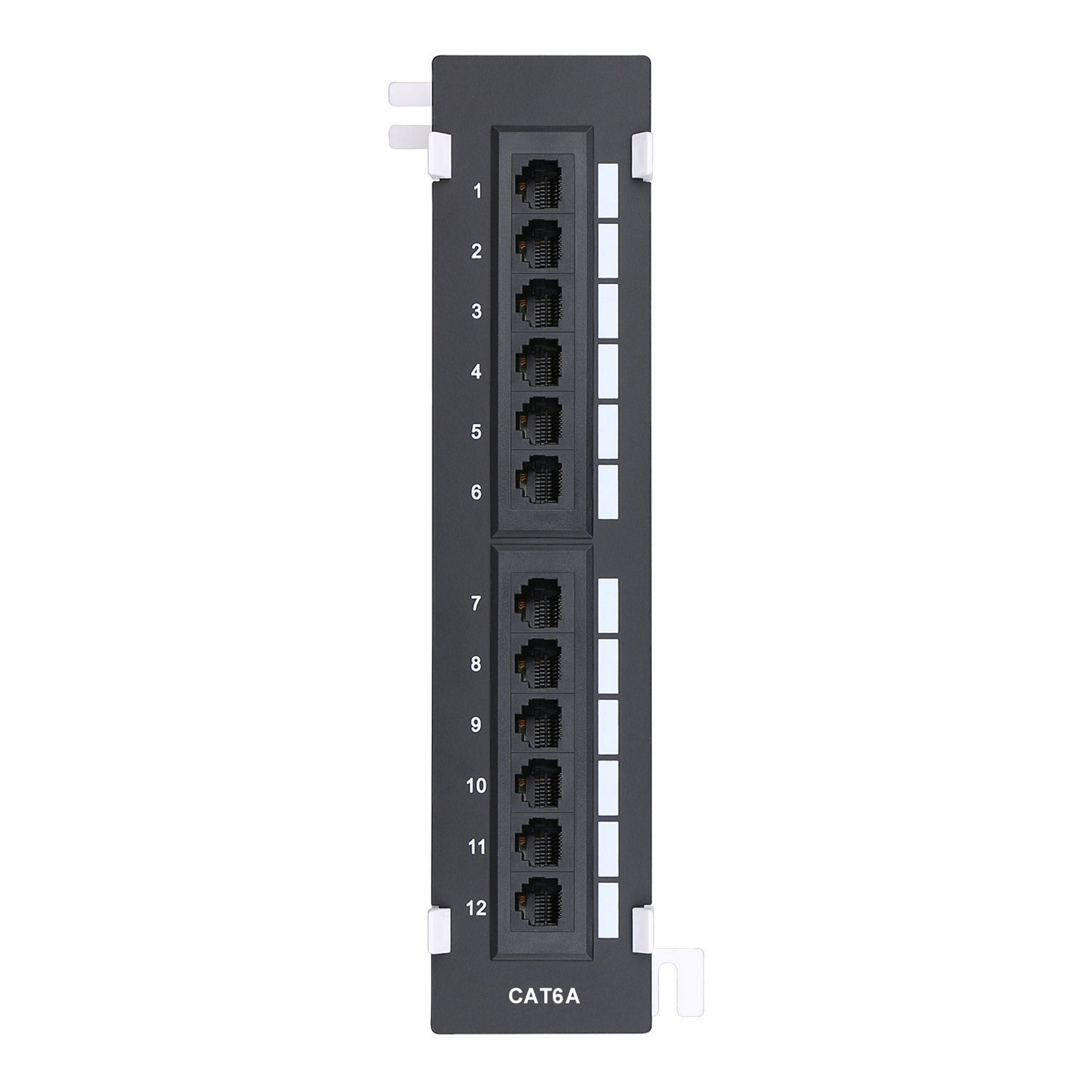 SR Components C6APP12V 12-Port 1RU Cat6A Vertical IDC Patch Panel