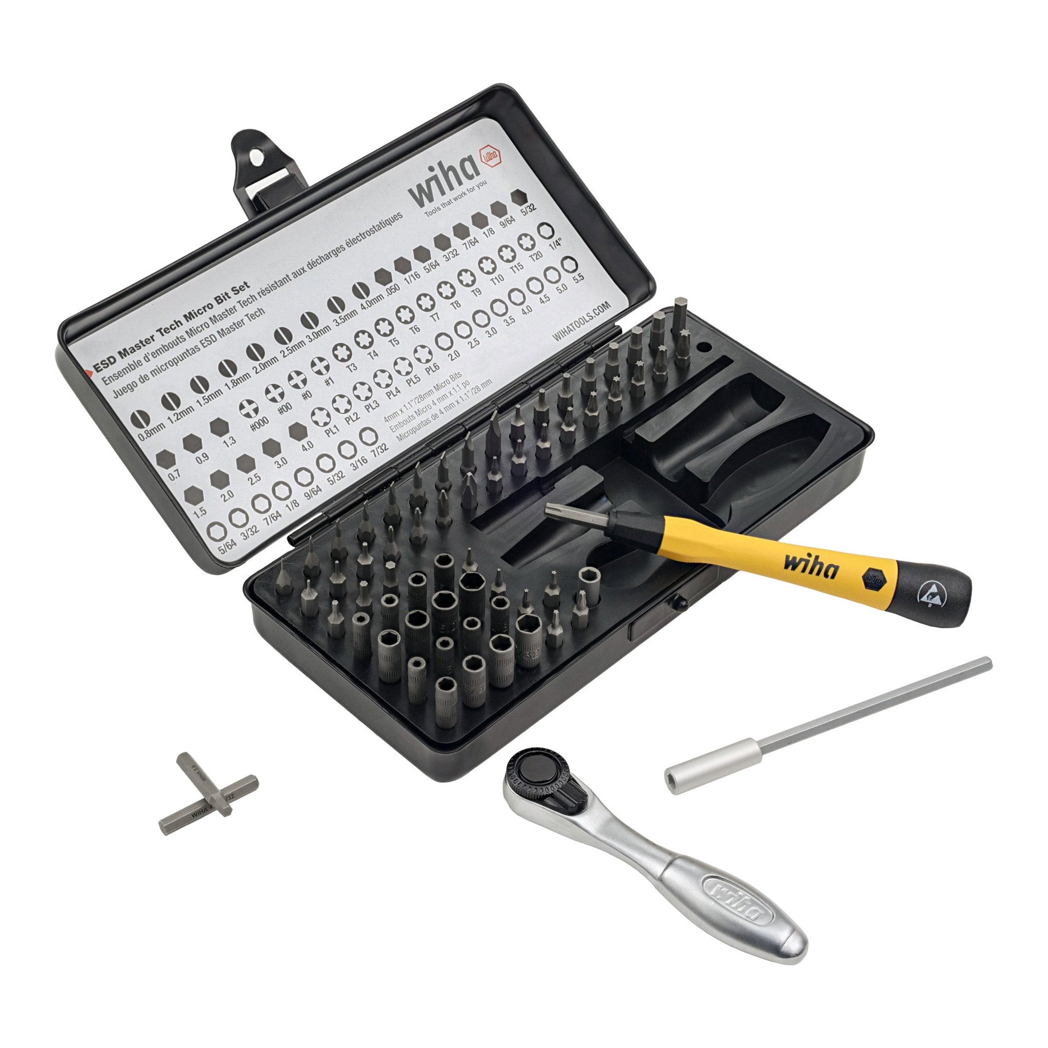 Wiha 75965 65-Piece System 4 ESD Safe Master Technician's Ratchet and