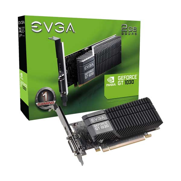 EVGA 02G-P4-6332-KR NVIDIA GeForce GT 1030 SC Low Profile Graphics Card with 2GB GDDR5