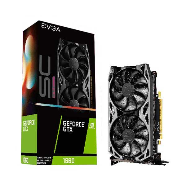 EVGA 06G-P4-1067-KR NVIDIA GeForce GTX 1660 SC Ultra Gaming Graphics Card with 6GB DDR5 and Dual-Fan Cooling