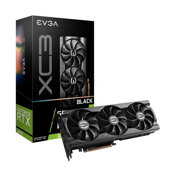 EVGA 08G-P5-3751-KR NVIDIA GeForce RTX 3070 XC3 Black Gaming Graphics Card with 8GB GDDR6 and iCX3 Cooling