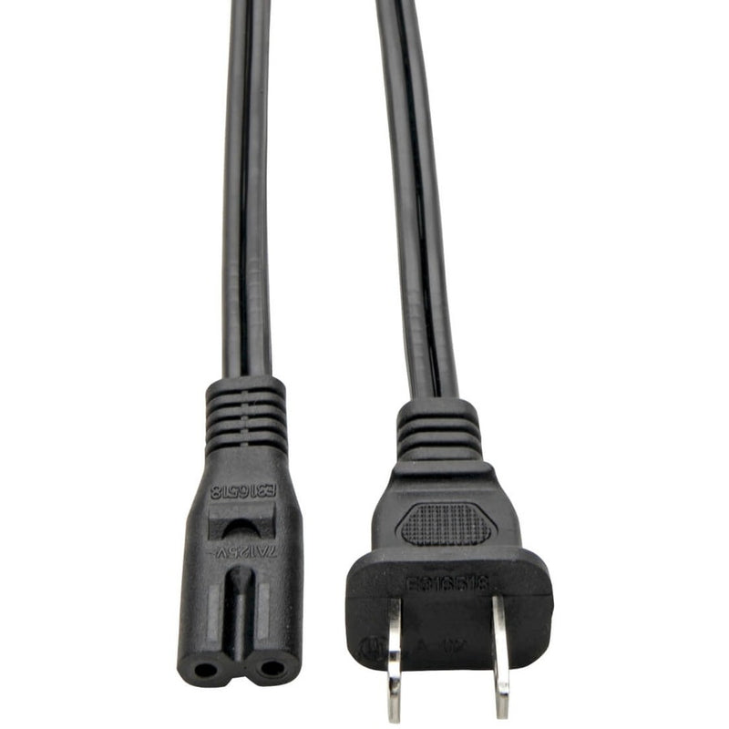 Tripp Lite P012-006 6ft 18AWG 120V 10A Black 1-15P to C7 2-Slot Non-Polarized Laptop Notebook Power Cord