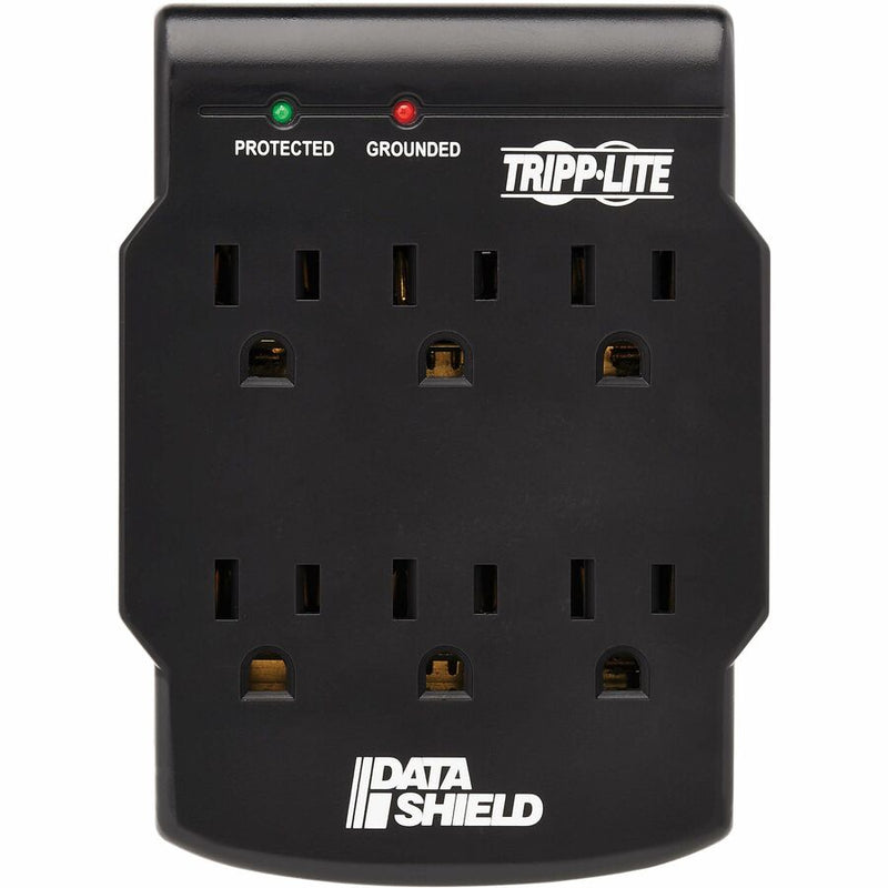 Tripp Lite Surge Protector Wallmount Direct Plug In 120V 6 Outlet 540 J BLK