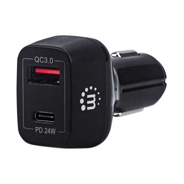 Manhattan Manhattan 102063 42 W Power Delivery Car Charger with USB-C and USB-A QC 3.0 Ports Default Title

