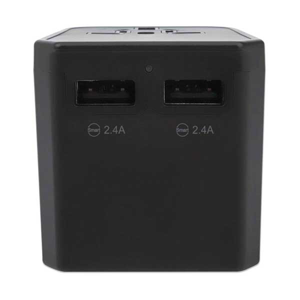 Manhattan 102476 USB-C Power Delivery Wall Charger and Travel Adapter with Three USB-A Ports