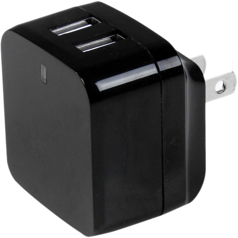 StarTech Dual-Port USB Wall Charger - International Travel - 17W/3.4A - Black
