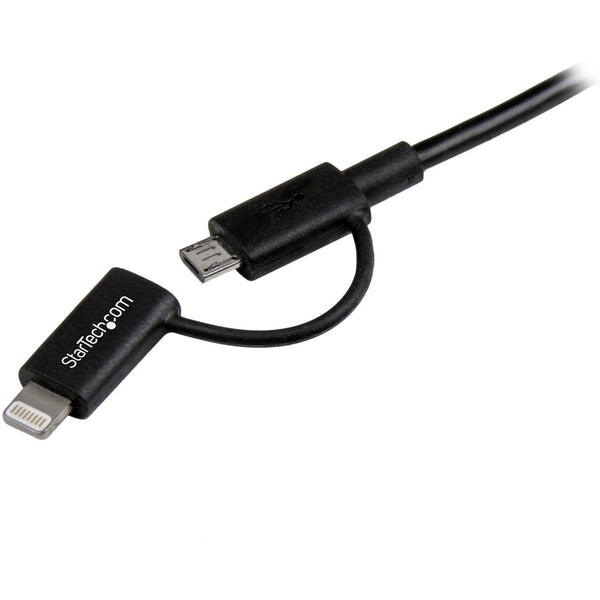 StarTech StarTech 3' Apple Lightning or Micro USB to USB cable Black Default Title
