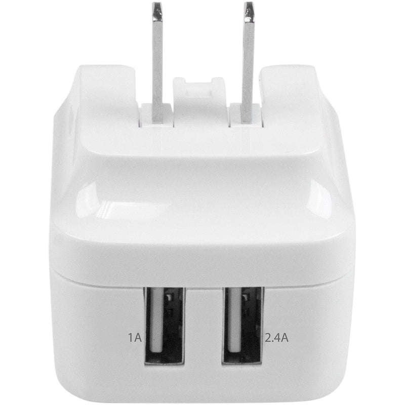 StarTech Dual-Port USB Wall Charger - International Travel - 17W/3.4A - White