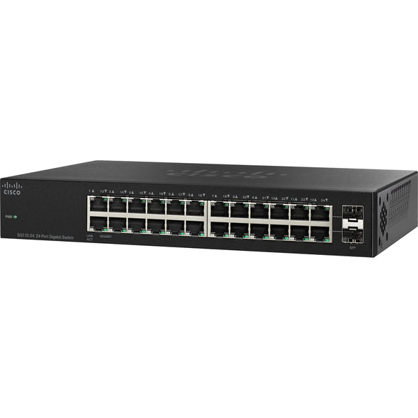 Cisco Cisco SG112-24-NA Compact 24-Port Gigabit Rack-Mountable Unmanaged Switch Default Title
