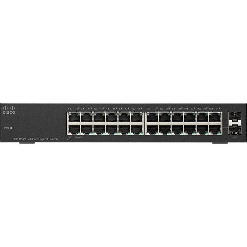 Cisco SG112-24-NA Compact 24-Port Gigabit Rack-Mountable Unmanaged Switch