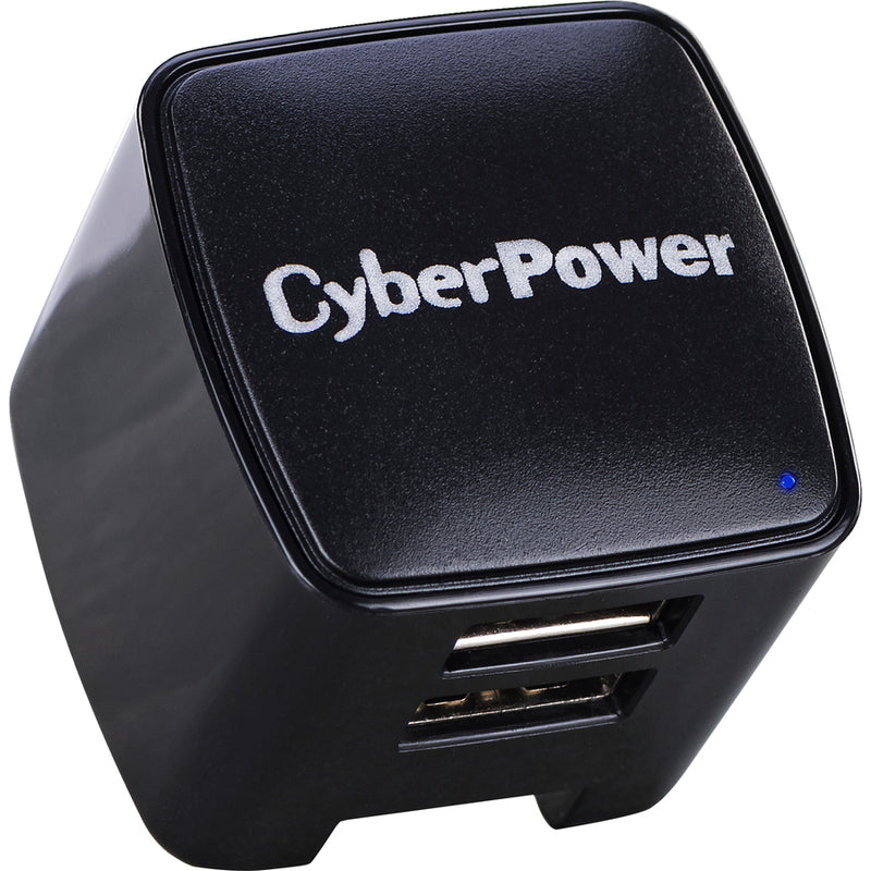 CyberPower TR12U3A 5V 3.1A Dual Port USB Folding AC Plug Wall Charger